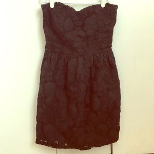 Black strapless dress